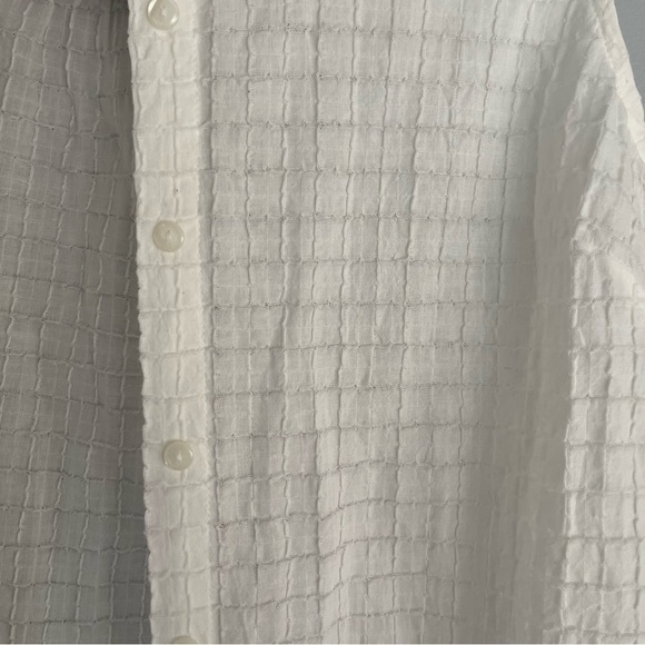Nwt Alfani White Sleeveless Button Down Blouse Lightweight Linen Like Top - Picture 4 of 10